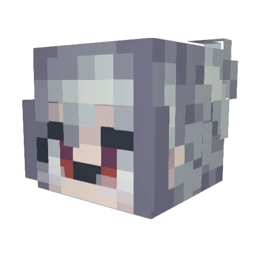 Razzb3rri Minecraft avatar head, 3D render