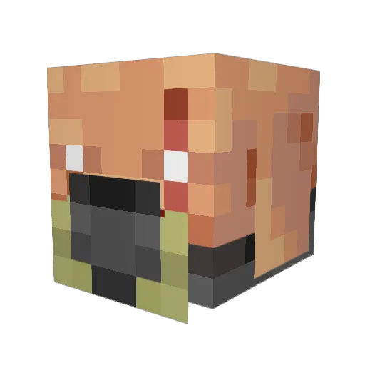 Razzelkines Minecraft avatar head, 3D render