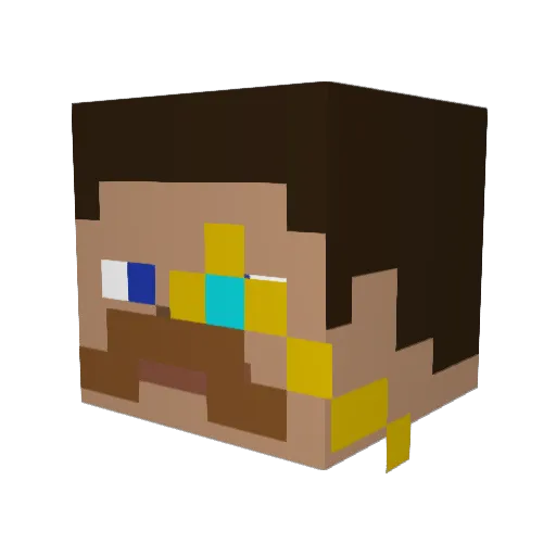 Razziat Minecraft avatar head, 3D render