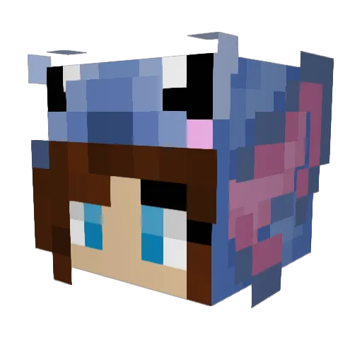Razzmaldazz Minecraft avatar head, 3D render