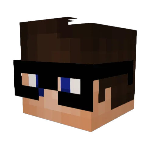 Razzy_TV Minecraft avatar head, 3D render