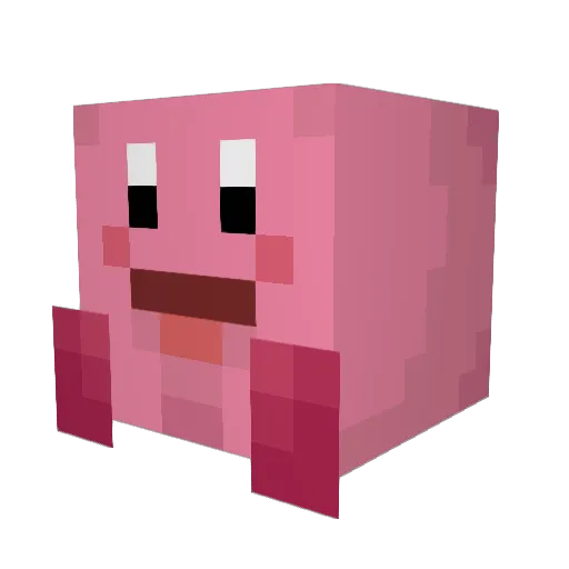 Rbbn Minecraft avatar head, 3D render