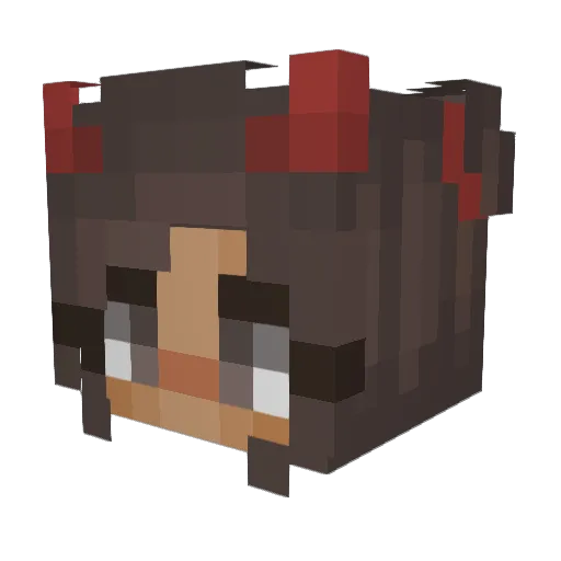 RbyDragon Minecraft avatar head, 3D render