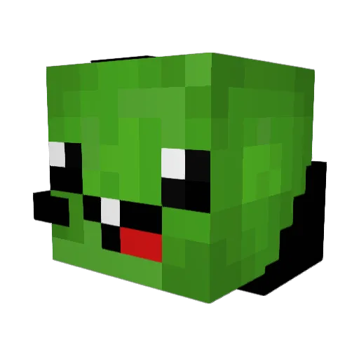 Rc0492 Minecraft avatar head, 3D render