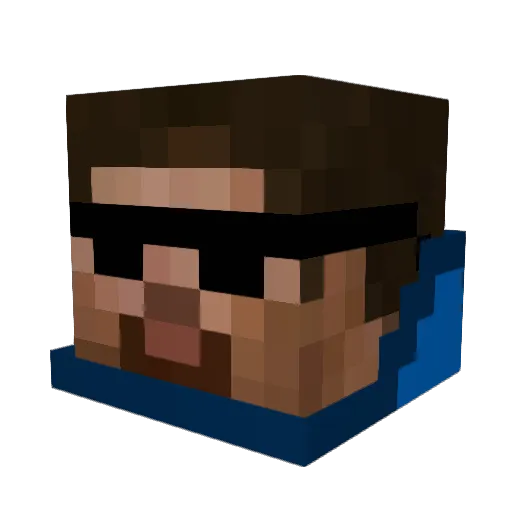 RcRacer_88 Minecraft avatar head, 3D render