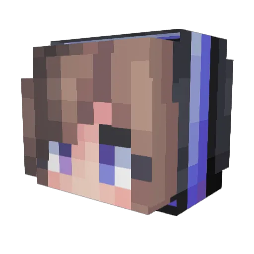 Rc_long Minecraft avatar head, 3D render