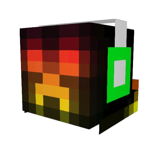 Rcam_17 Minecraft avatar head, 3D render
