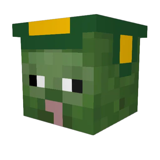 Rckule Minecraft avatar head, 3D render
