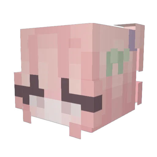 Rcmeo Minecraft avatar head, 3D render