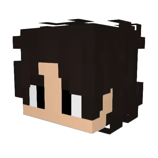 RcsTWO Minecraft avatar head, 3D render