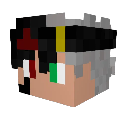 RdMMc Minecraft avatar head, 3D render