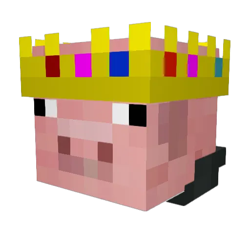 Rdbob Minecraft avatar head, 3D render