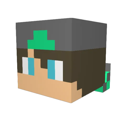 Rds9121 Minecraft avatar head, 3D render