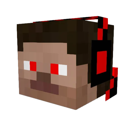 Re1der12 Minecraft avatar head, 3D render