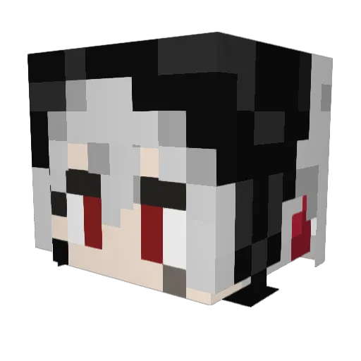 Re1su1 Minecraft avatar head, 3D render