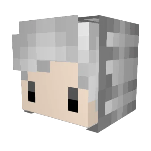 Re1umu_ Minecraft avatar head, 3D render