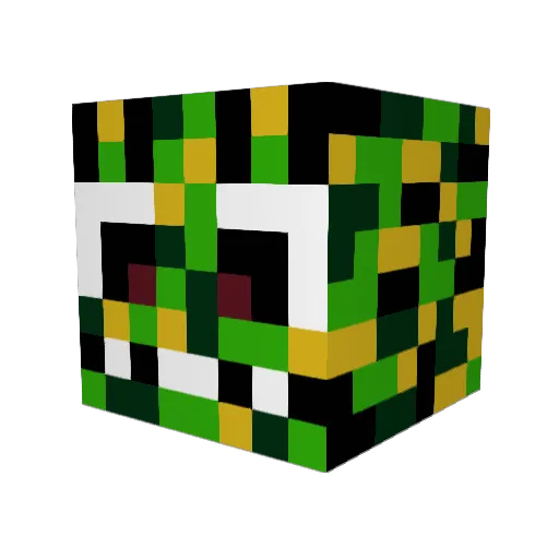 Re8nn Minecraft avatar head, 3D render
