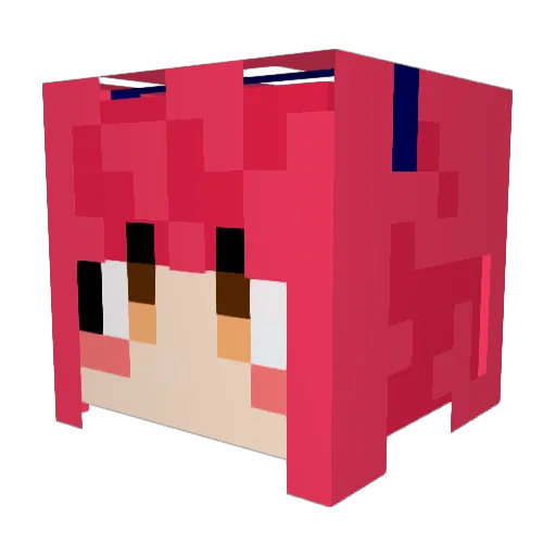 ReA_13 Minecraft avatar head, 3D render