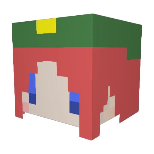 ReAlmaly Minecraft avatar head, 3D render