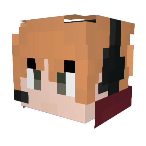 ReArk Minecraft avatar head, 3D render