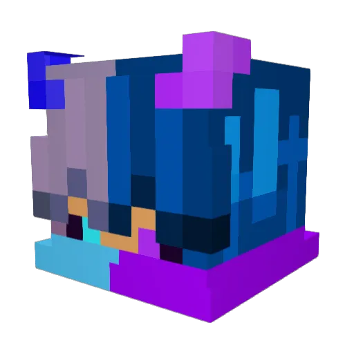 ReBornFoxx7974 Minecraft avatar head, 3D render
