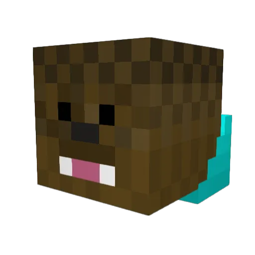 ReCiN Minecraft avatar head, 3D render