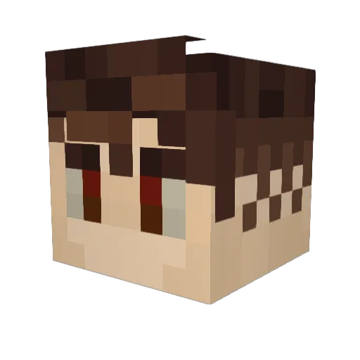 ReCreeap Minecraft avatar head, 3D render