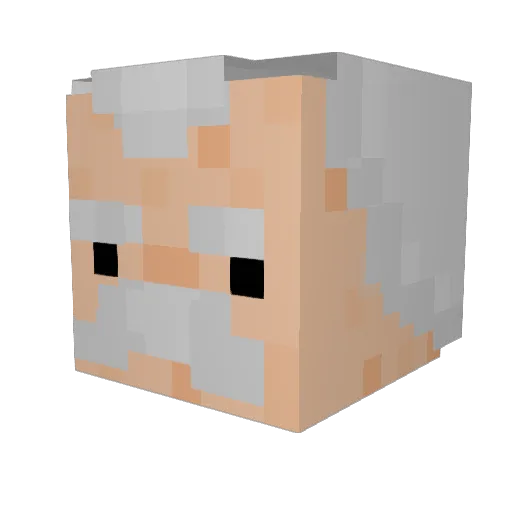 ReDazas Minecraft avatar head, 3D render