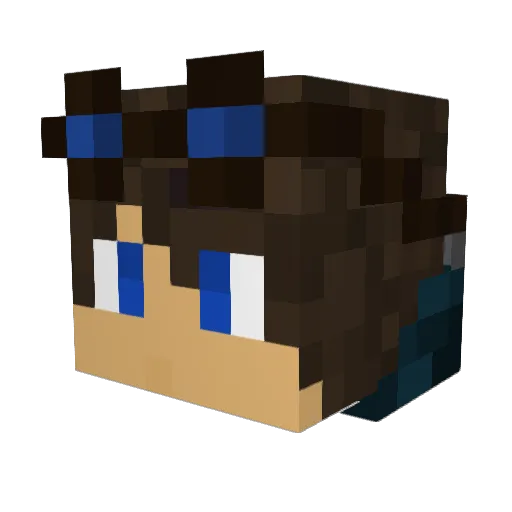 ReDeX919 Minecraft avatar head, 3D render