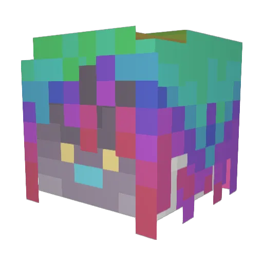 ReDead Minecraft avatar head, 3D render