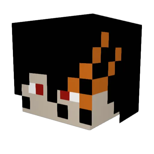 ReDoTheMonarch Minecraft avatar head, 3D render