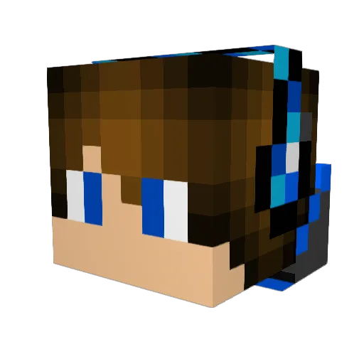ReDox45 Minecraft avatar head, 3D render