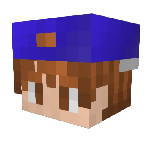 ReFFl_YT Minecraft avatar head, 3D render