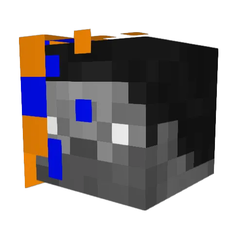 ReGlitched Minecraft avatar head, 3D render