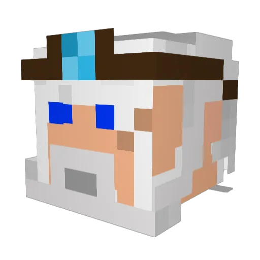 ReKuZz Minecraft avatar head, 3D render