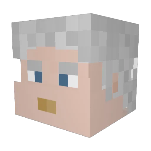 ReLex0 Minecraft avatar head, 3D render