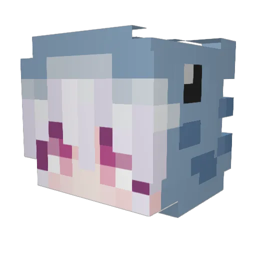 ReM_Yuuki Minecraft avatar head, 3D render