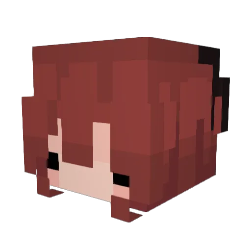 ReMakuma Minecraft avatar head, 3D render