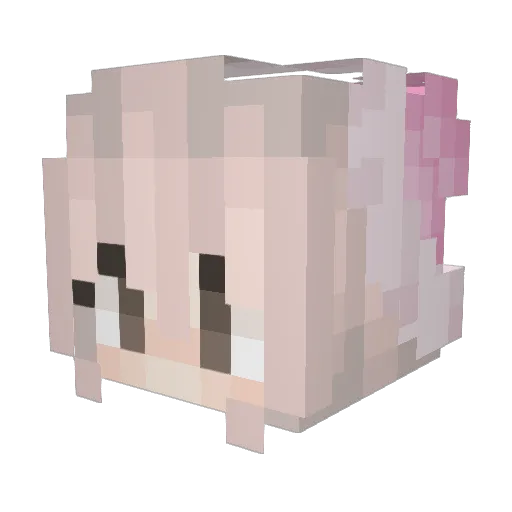 ReMaxReal Minecraft avatar head, 3D render