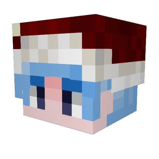 ReQkAzZ Minecraft avatar head, 3D render