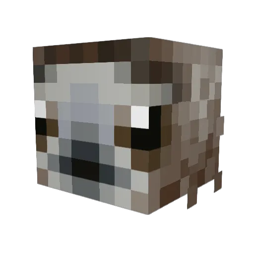 ReSampled Minecraft avatar head, 3D render