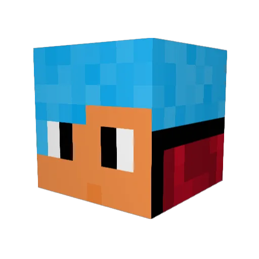 ReStRa6 Minecraft avatar head, 3D render