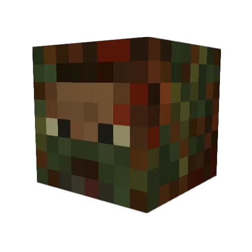 ReT3r Minecraft avatar head, 3D render