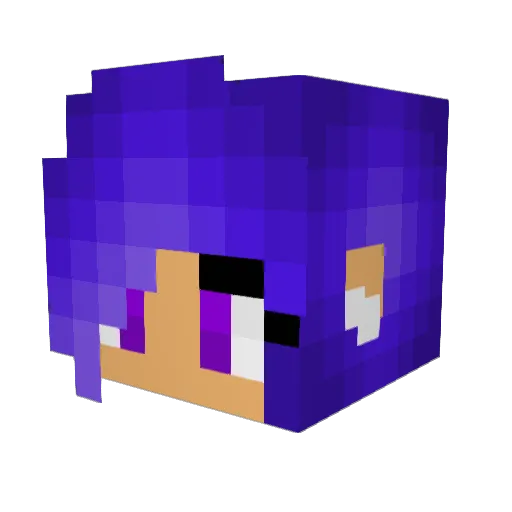 ReThorina Minecraft avatar head, 3D render
