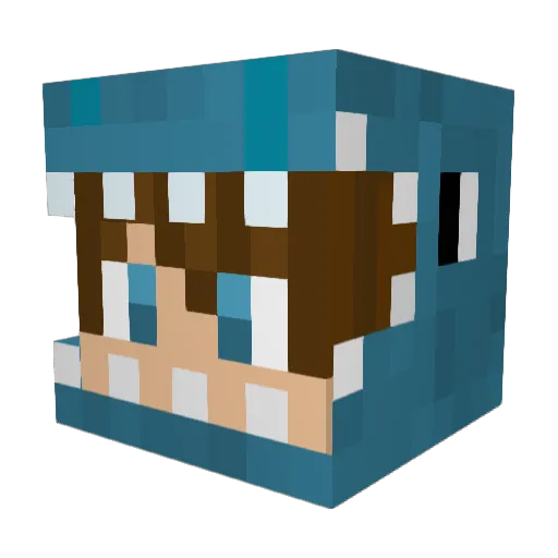 ReTriXxz Minecraft avatar head, 3D render