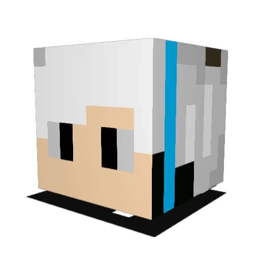 ReVG08 Minecraft avatar head, 3D render