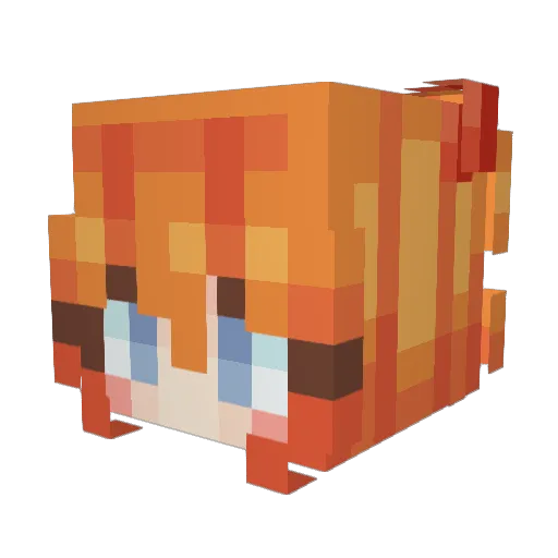 ReYAYAYA Minecraft avatar head, 3D render