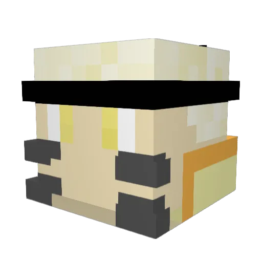 ReZurrectedll Minecraft avatar head, 3D render
