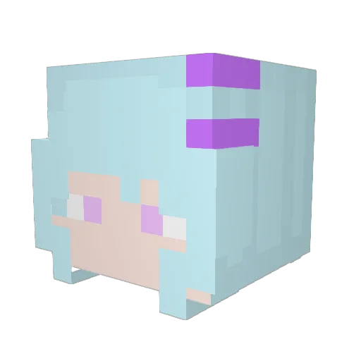 Re_100 Minecraft avatar head, 3D render