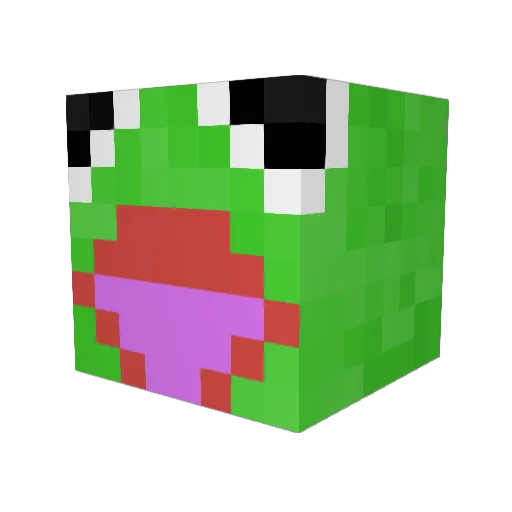 Re_Cryptic Minecraft avatar head, 3D render
